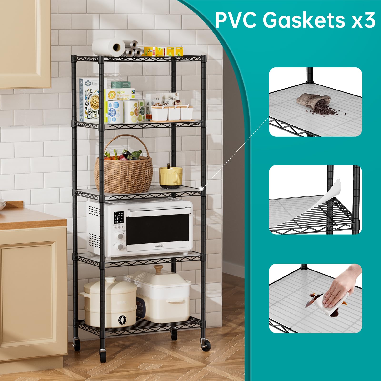SINGAYE kitchen, bathroom, and laundry organization solution.
