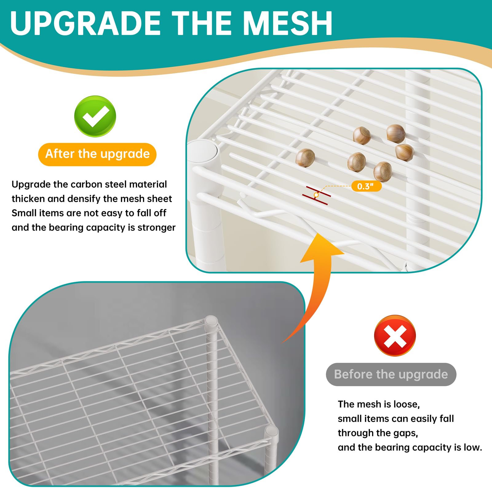SINGAYE kitchen-bathroom storage shelves with adjustable height for versatile organization.