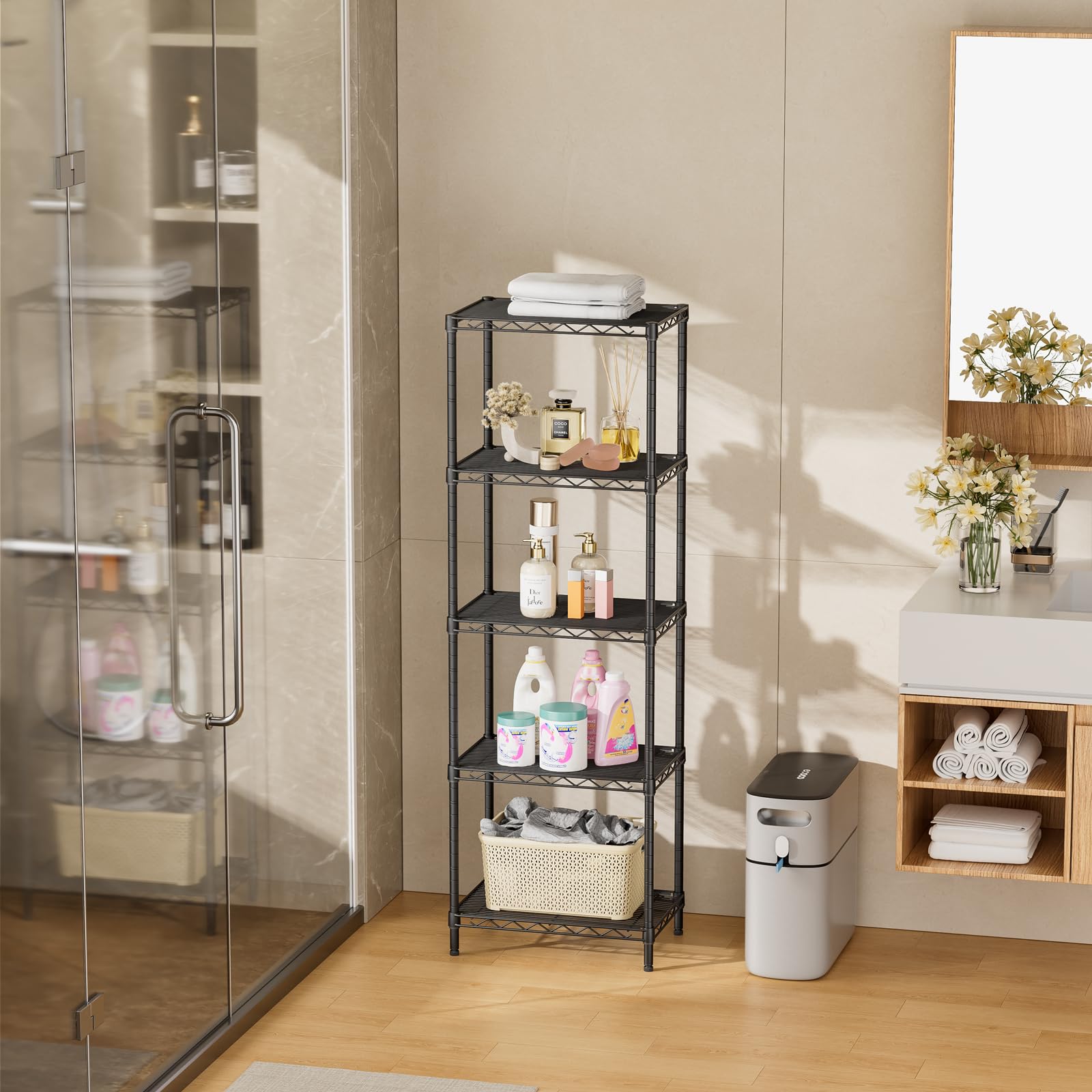 SINGAYE adjustable feet ensure level storage on uneven kitchen floors.