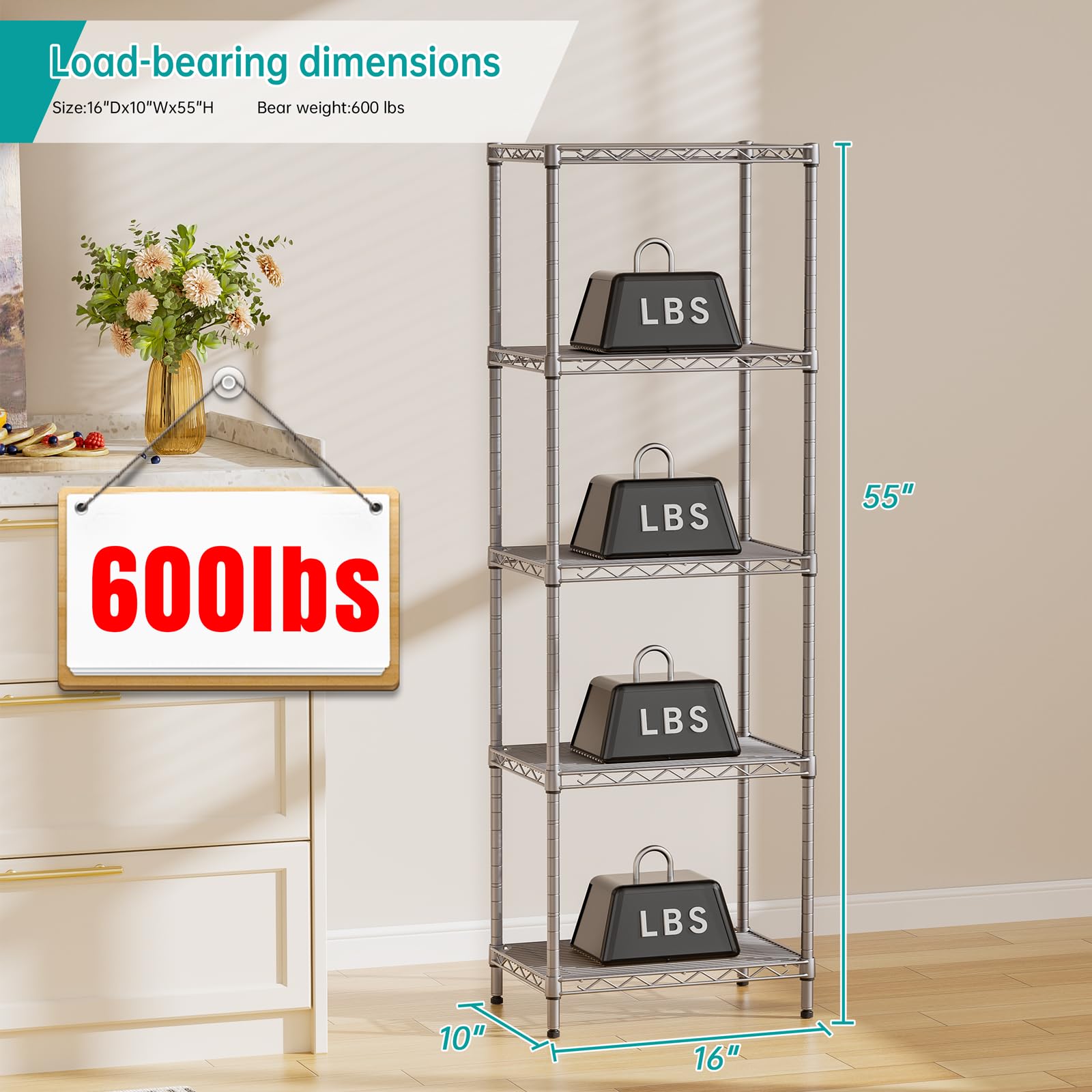 SINGAYE narrow-space storage solution fits corners, maximizing hallway or pantry capacity.