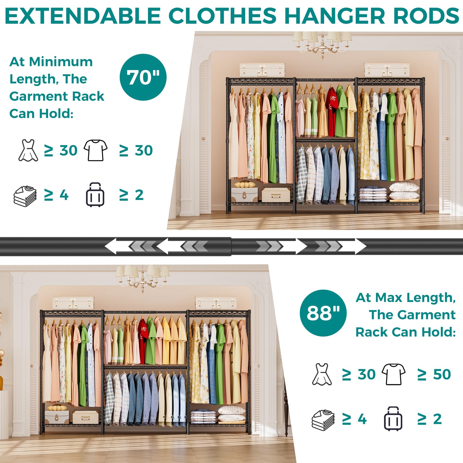 SINGAYE portable wardrobe with shelves ideal for apartments and small spaces