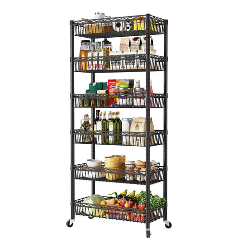 SINGAYE 6-tier shelf in garage keeps tools organized and accessible.