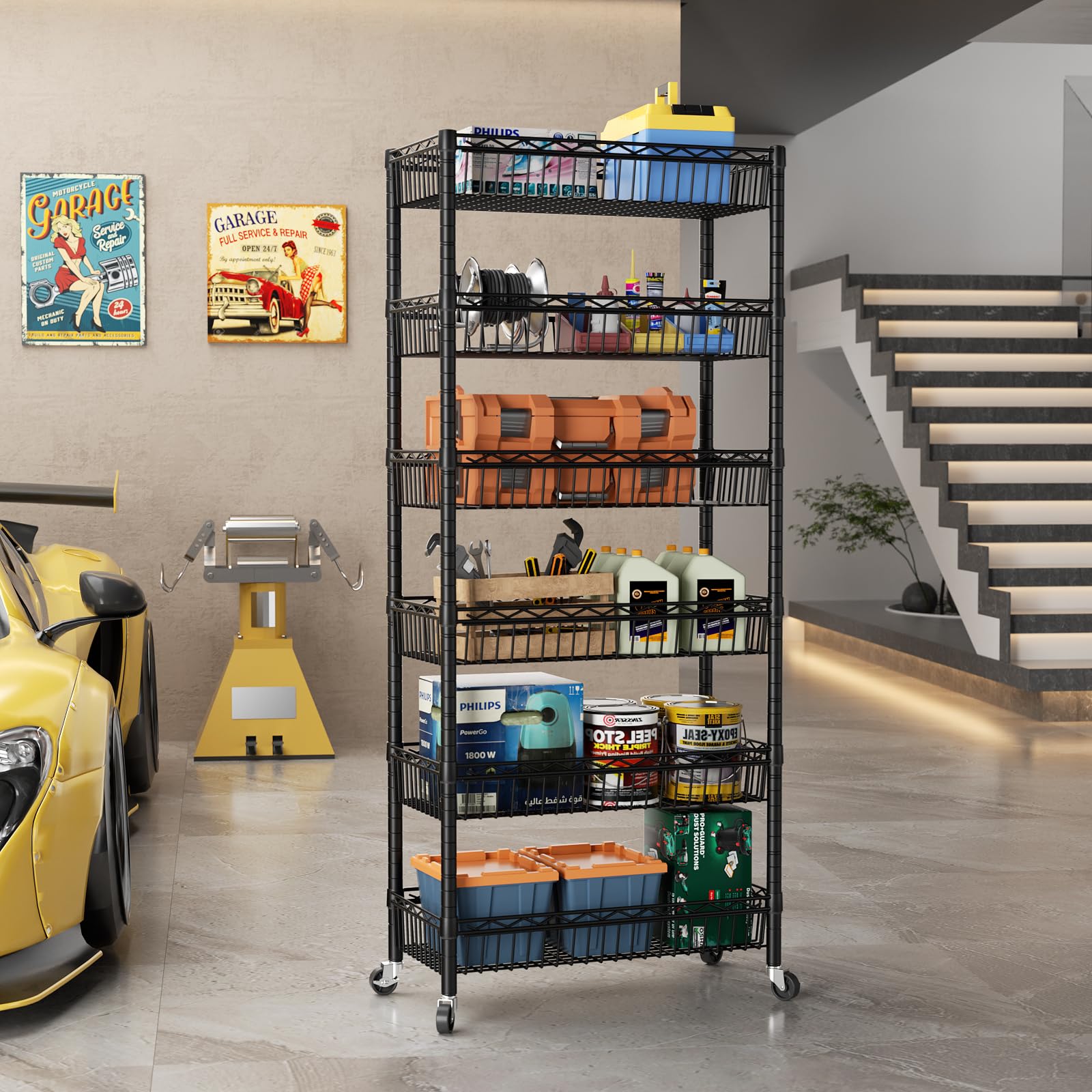 SINGAYE durable rack with rustproof finish for kitchens and garages.