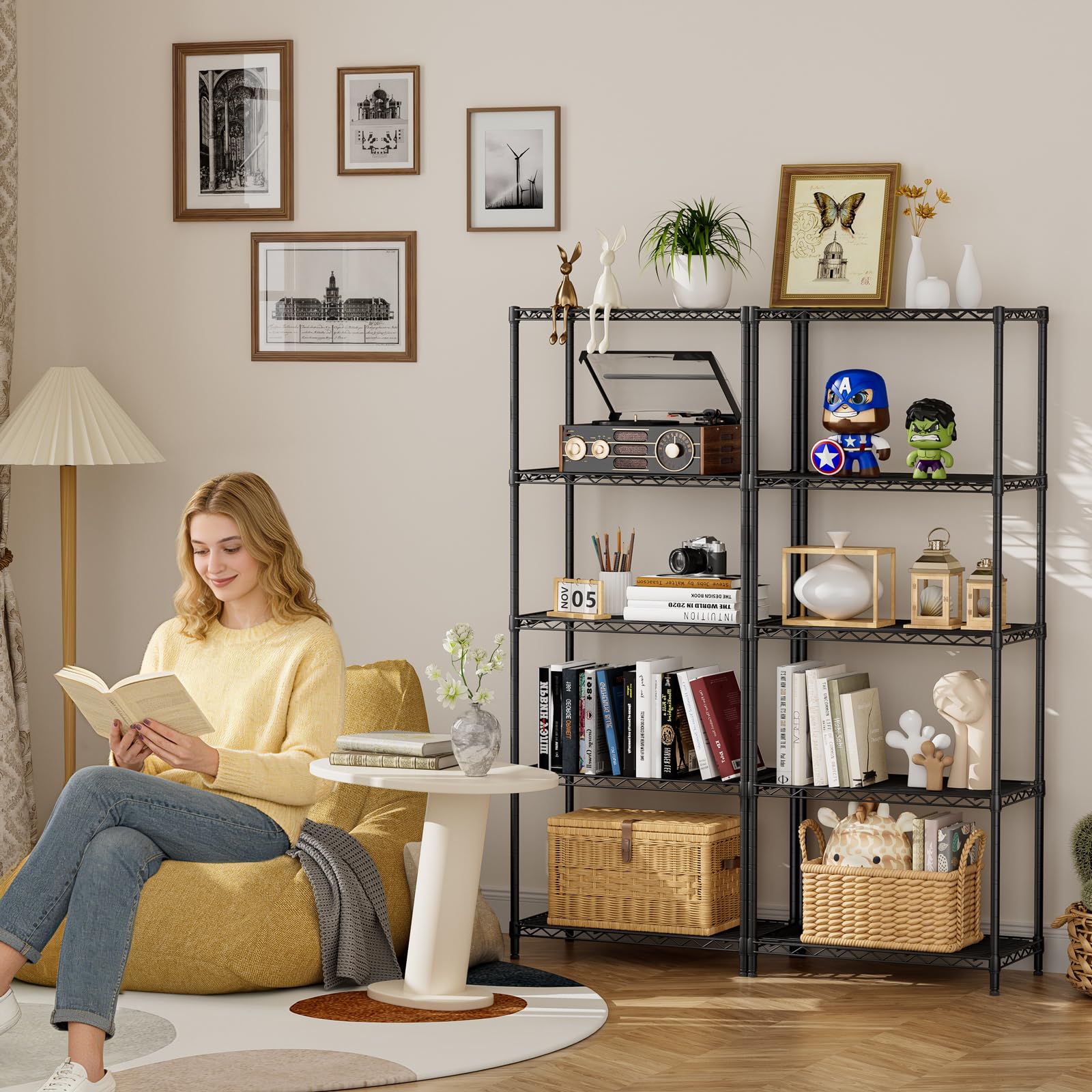SINGAYE closet installation shows tool-free, quick setup for flexible placement.