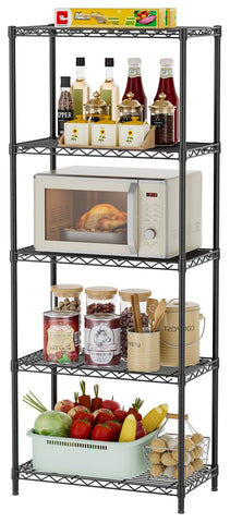 SINGAYE 59-inch tall rack fits narrow spaces in kitchens and laundries.