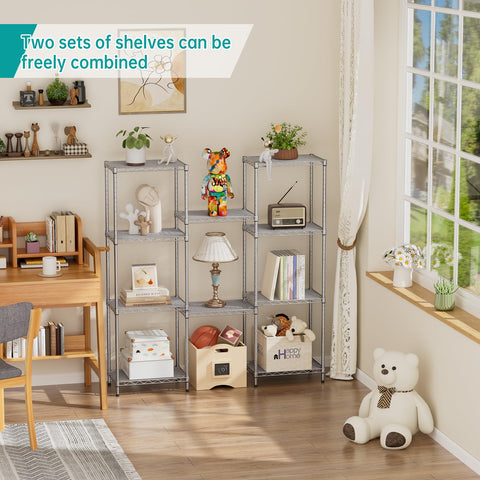 SINGAYE tight-weave mesh prevents small items from slipping through shelving.