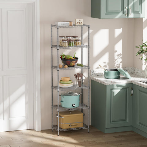SINGAYE 69in-tall unit fits narrow spaces efficiently.