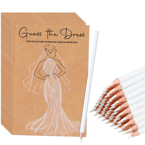 Sinload Guess the Dress cards for bridal shower fun and guest participation