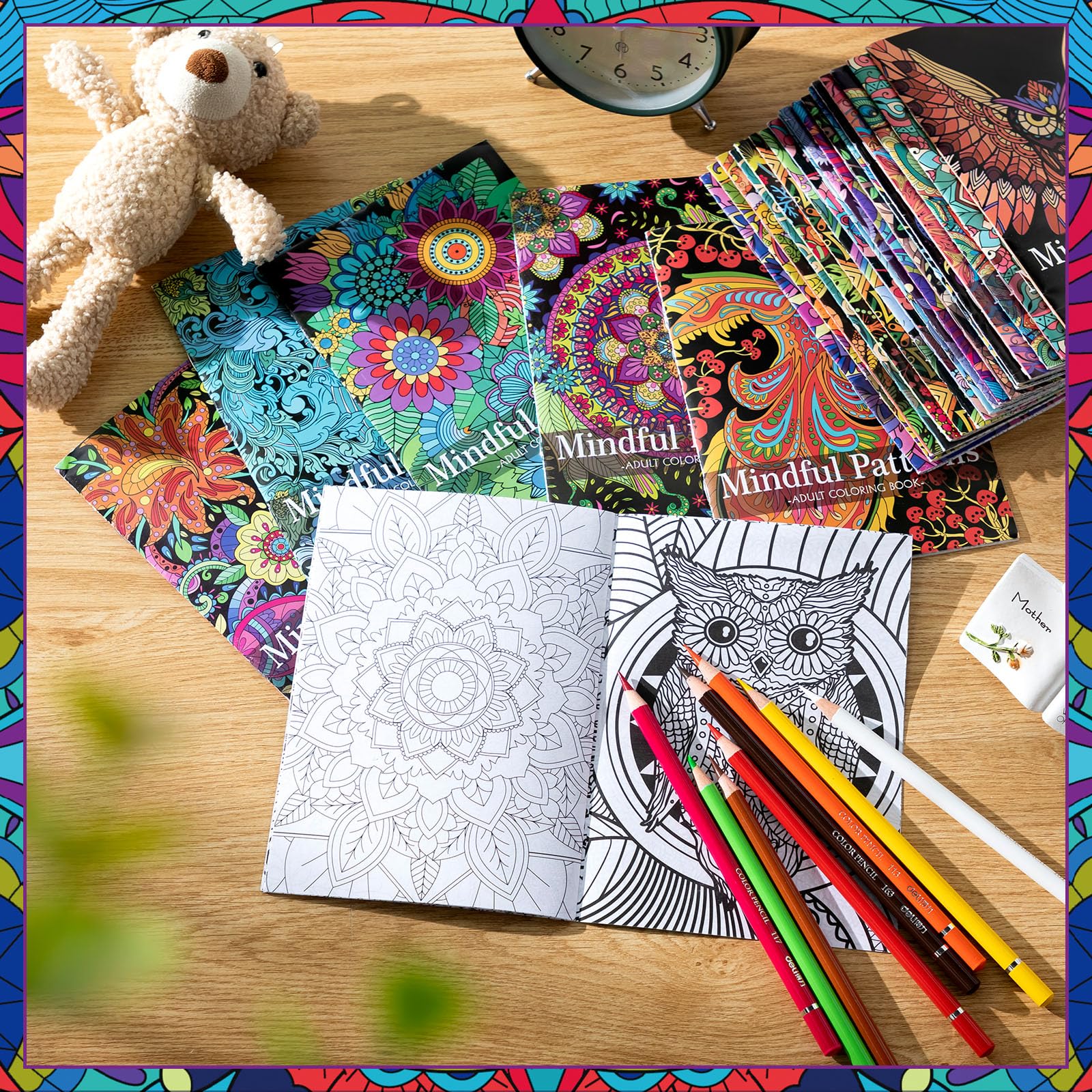 Sinload thick-paper coloring pages prevent bleed-through for pencils and pens