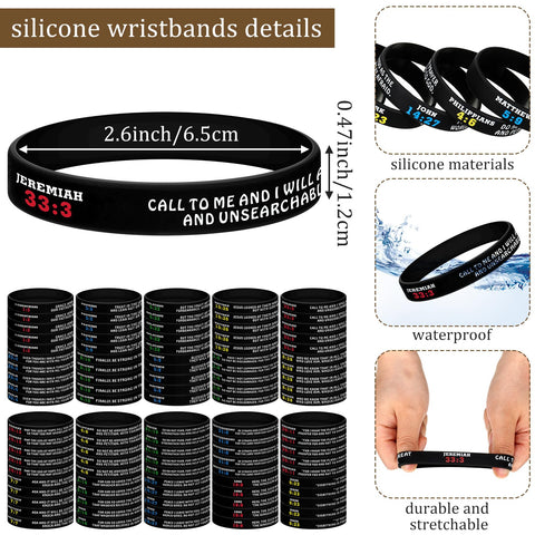 Sinmoe Bible Verse Bracelet Jeremiah 29:11 pattern for hopeful motivation.