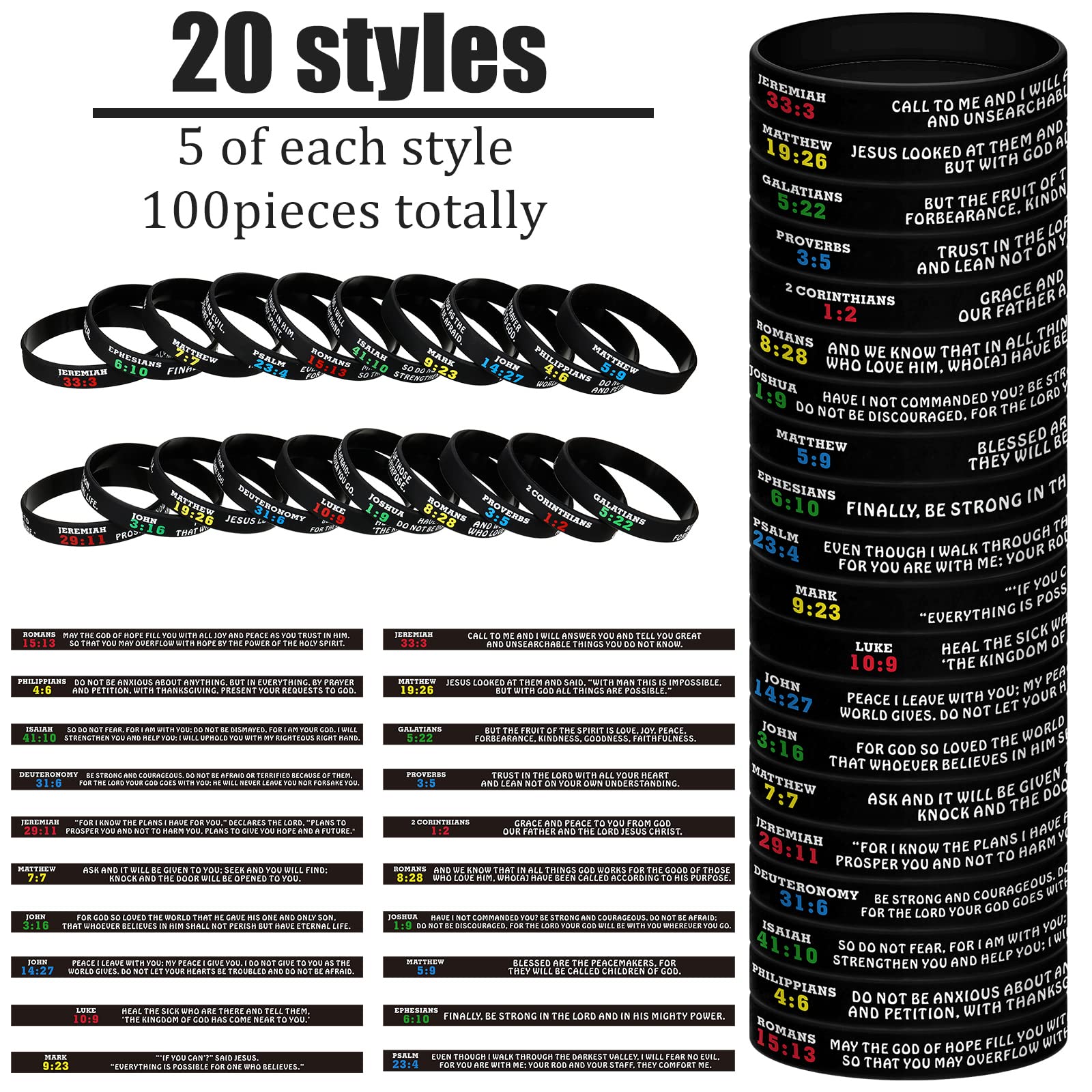 Sinmoe Bible Verse Bracelet Matthew 7:7 pattern for daily guidance.