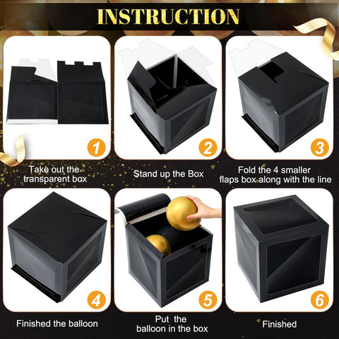 Sinmoe black gold graduation boxes provide sturdy, reusable decor for photogenic moments.