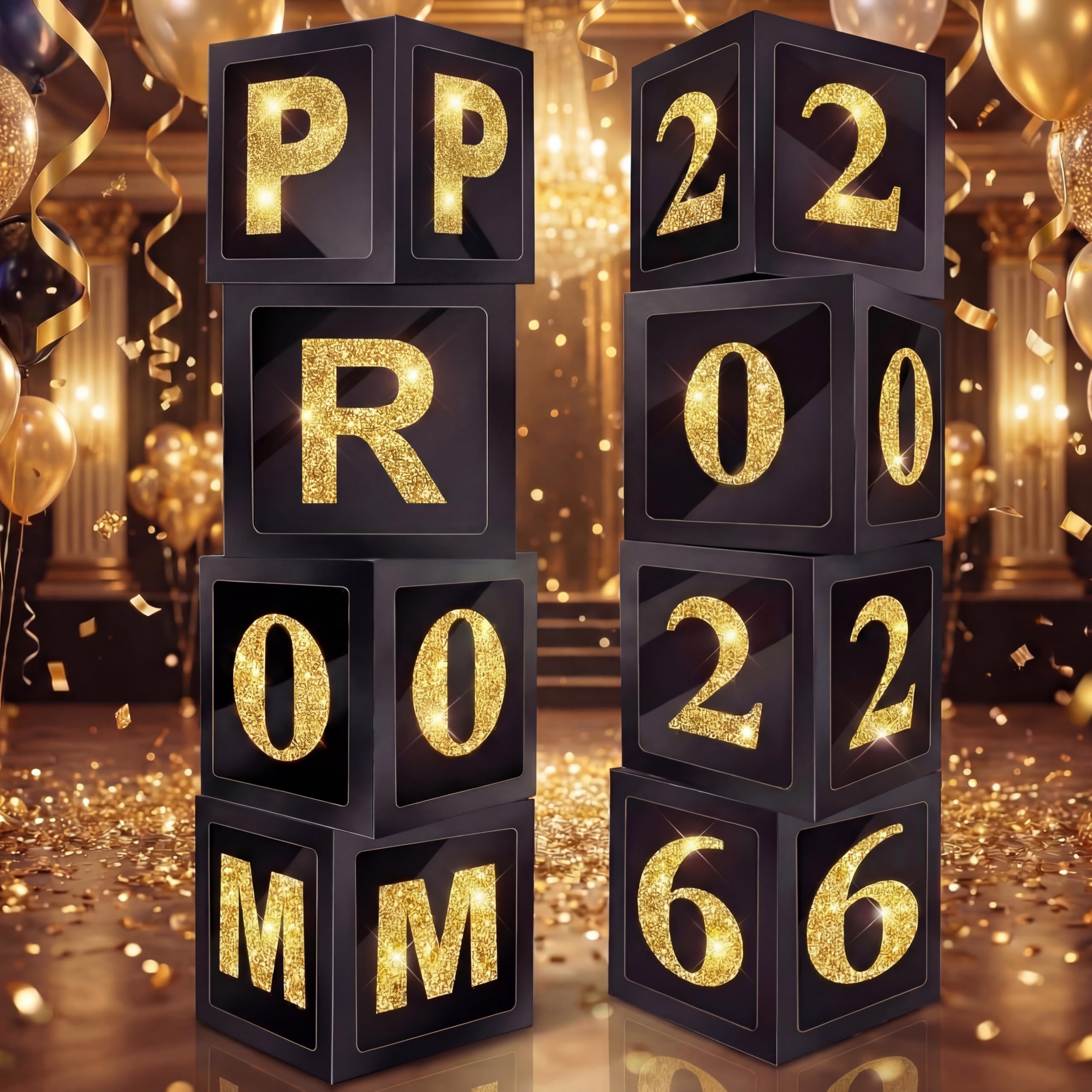 Sinmoe prom decor boxes 8 pcs are a stylish centerpiece for graduation party tables.
