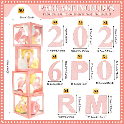 Sinmoe PVC glitter prom balloons and boxes add sparkle to photos