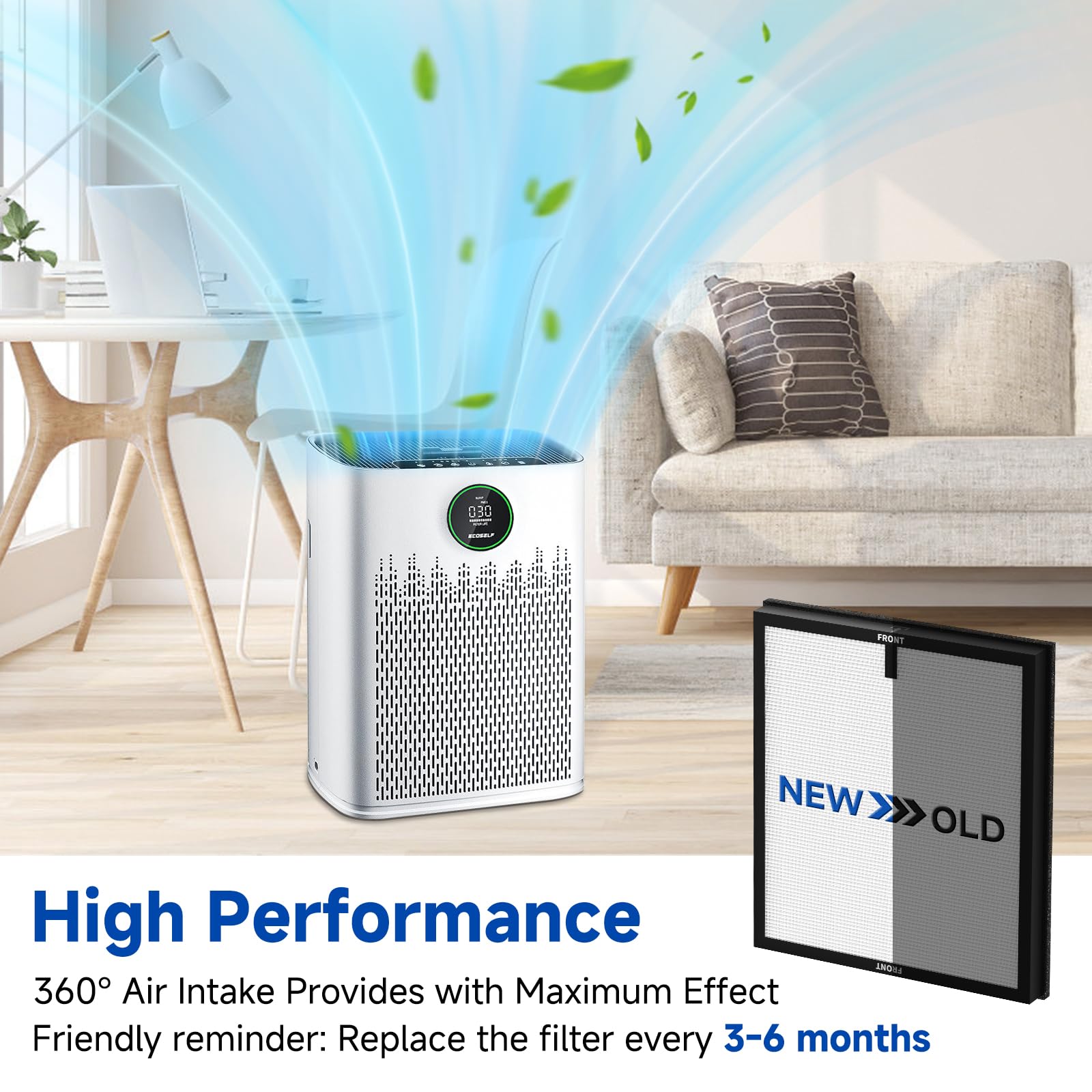 Sinnya carbon and pre-filter layers reduce odors and smoke efficiently.