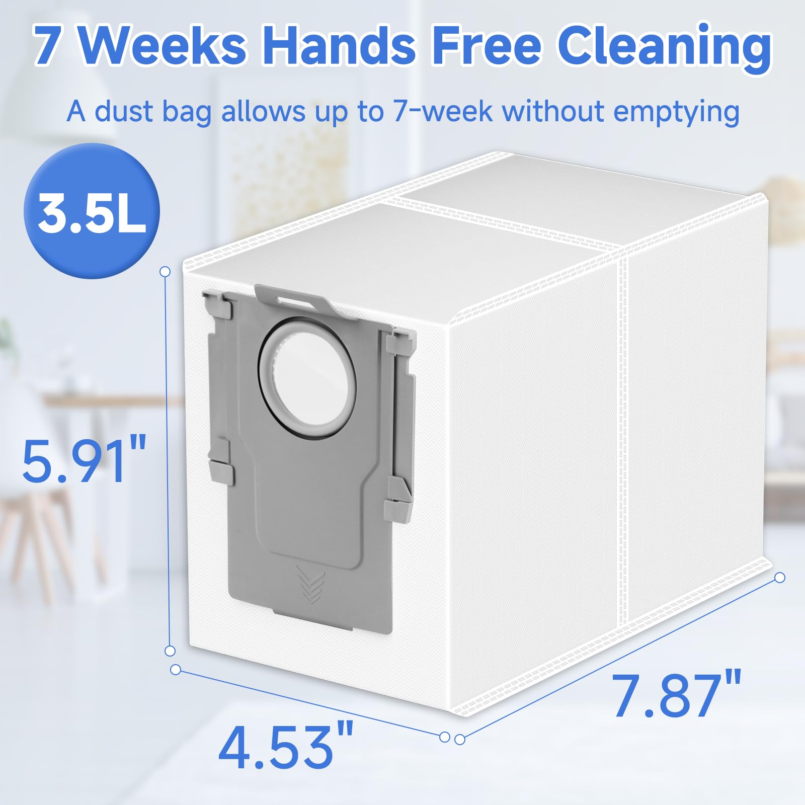 Sinnya anti-leakage seal keeps dust contained during disposal.
