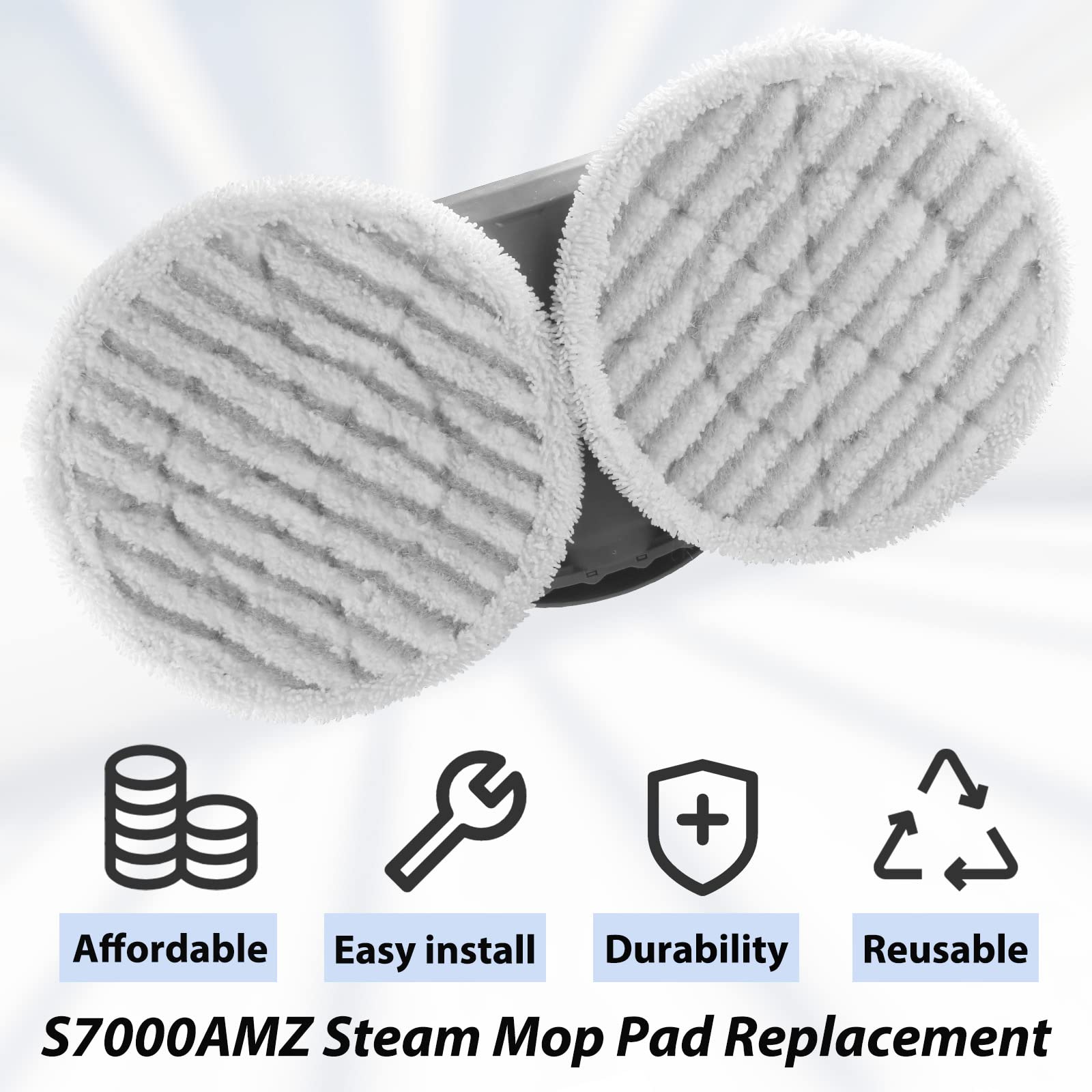 Sinnya mesh-back design aids even steam flow for thorough cleaning.