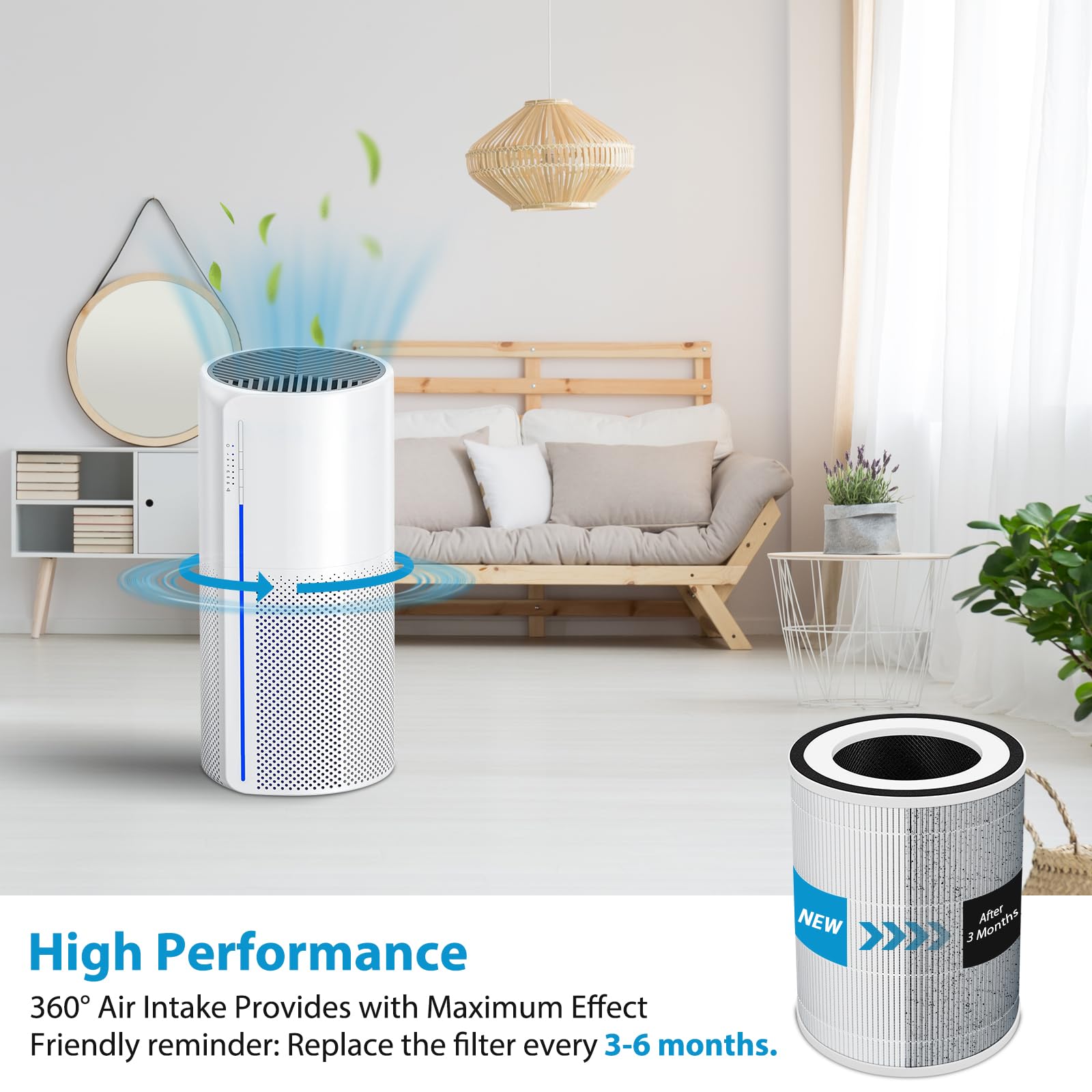 Sinnya packaging includes two replacement filters for ongoing use.