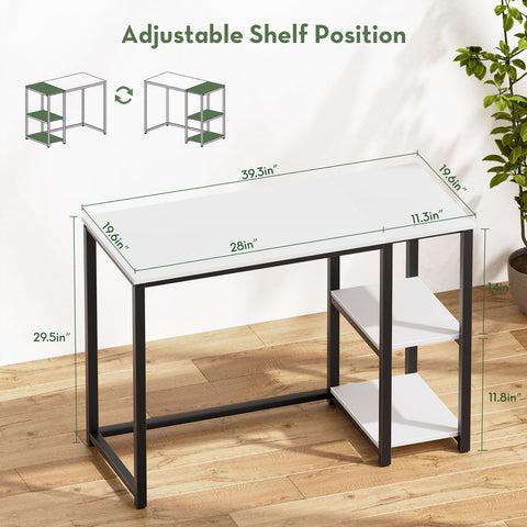 SINPAID 40-inch desk side view showing slim profile for small spaces.