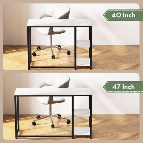 SINPAID desk bedroom study fit demonstrating versatile placement.