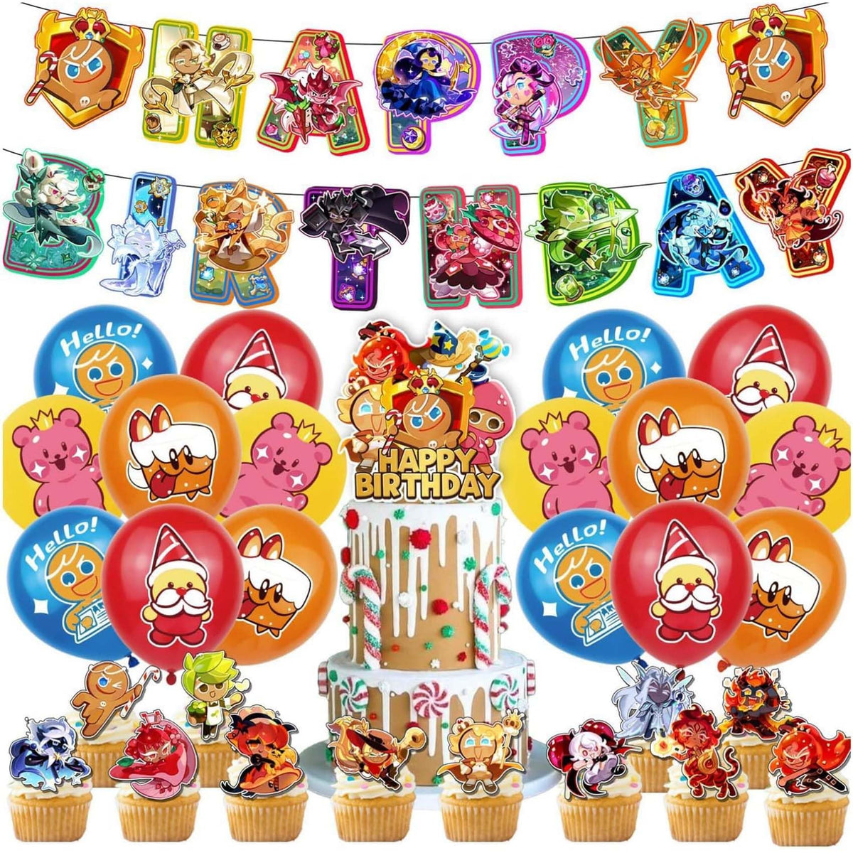 Sinrier Cookie Run banner large provides a cheerful party backdrop.