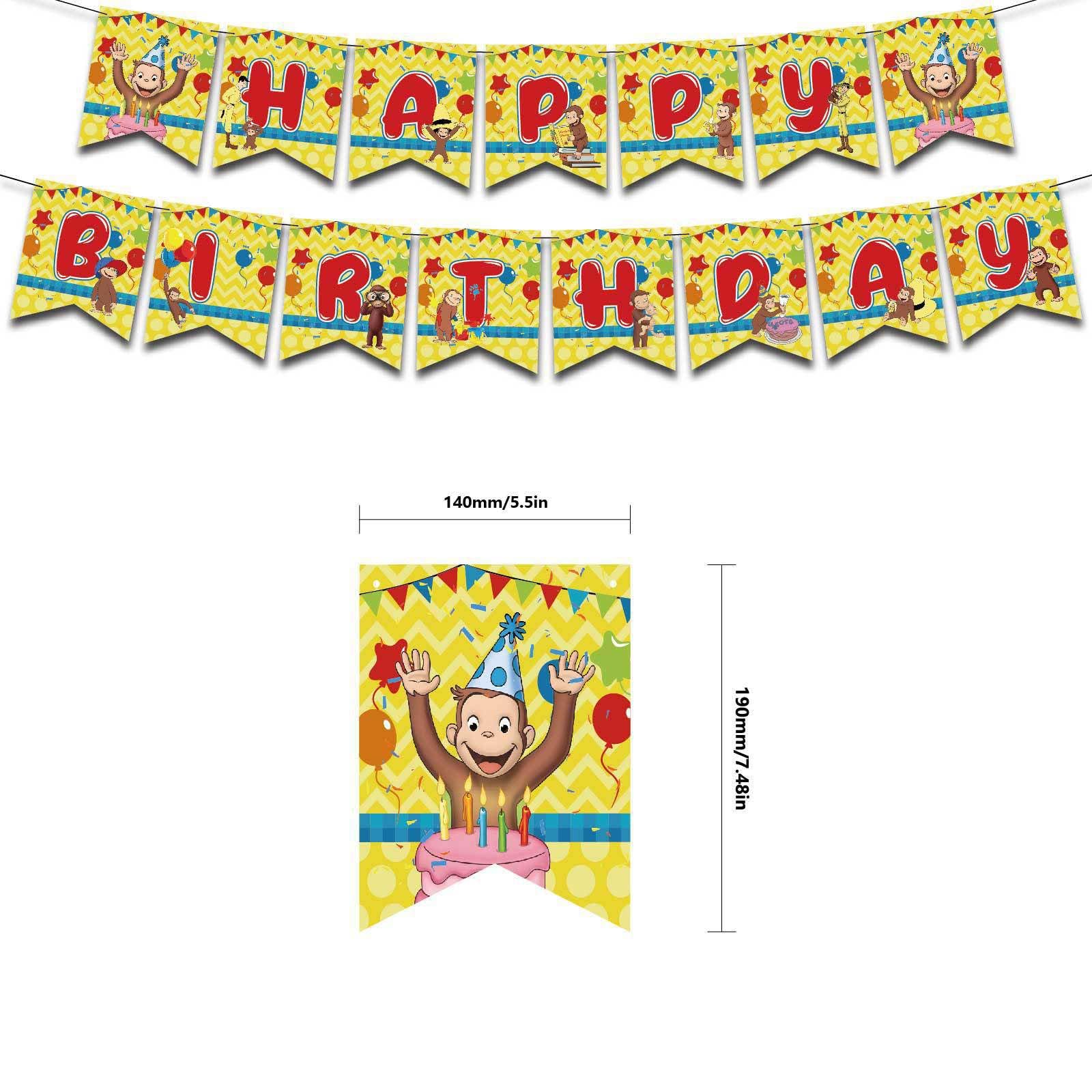 Sinrier Curious George cupcake toppers simplify decorating tasty treats.