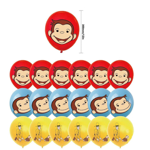 Sinrier Curious George party setup brings coordinated safari theme to any party.