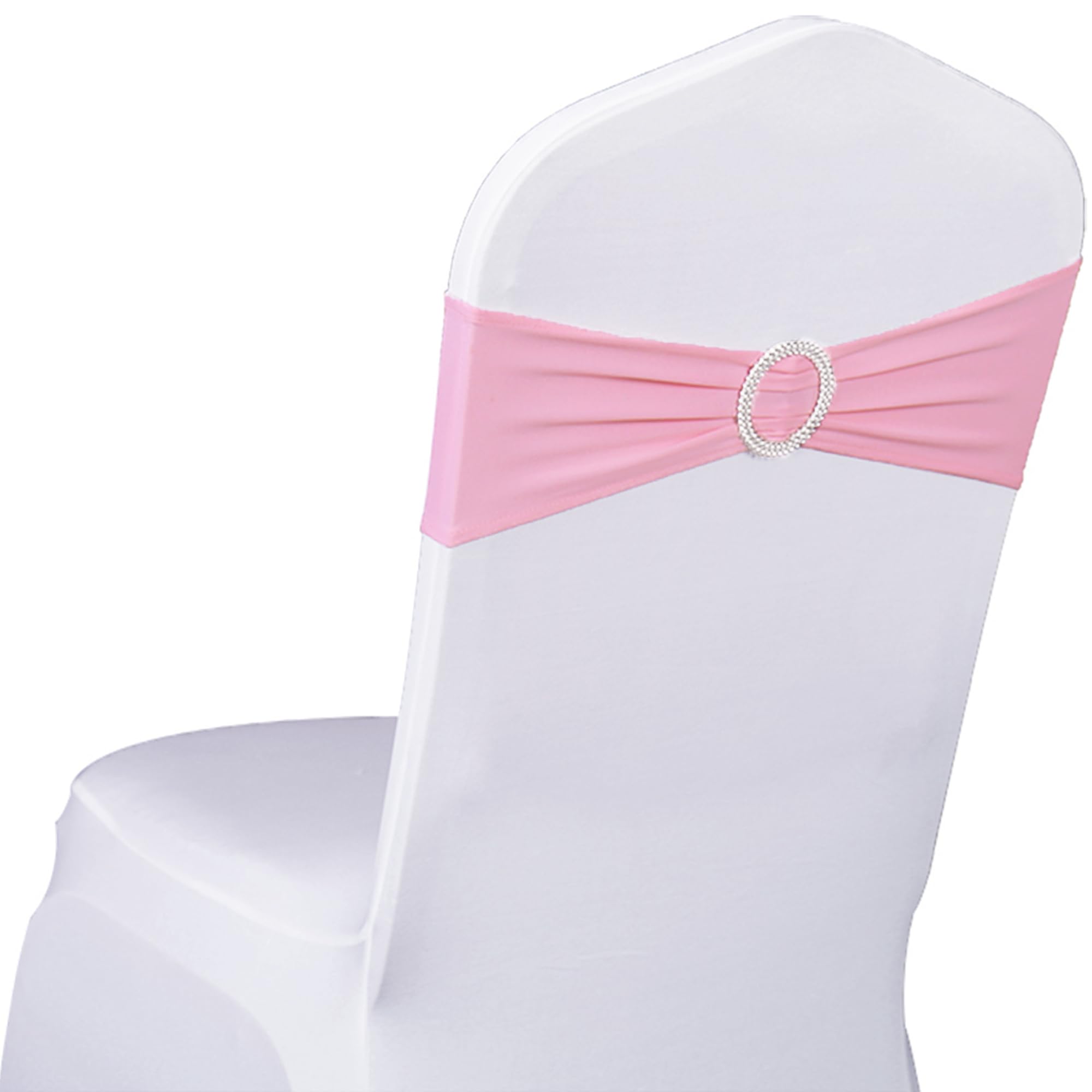 SINSSOWL pack of 50 pink chair sashes for elegant events