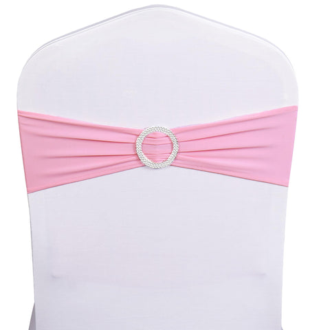 SINSSOWL pink chair sashes on chairs add color and cohesion