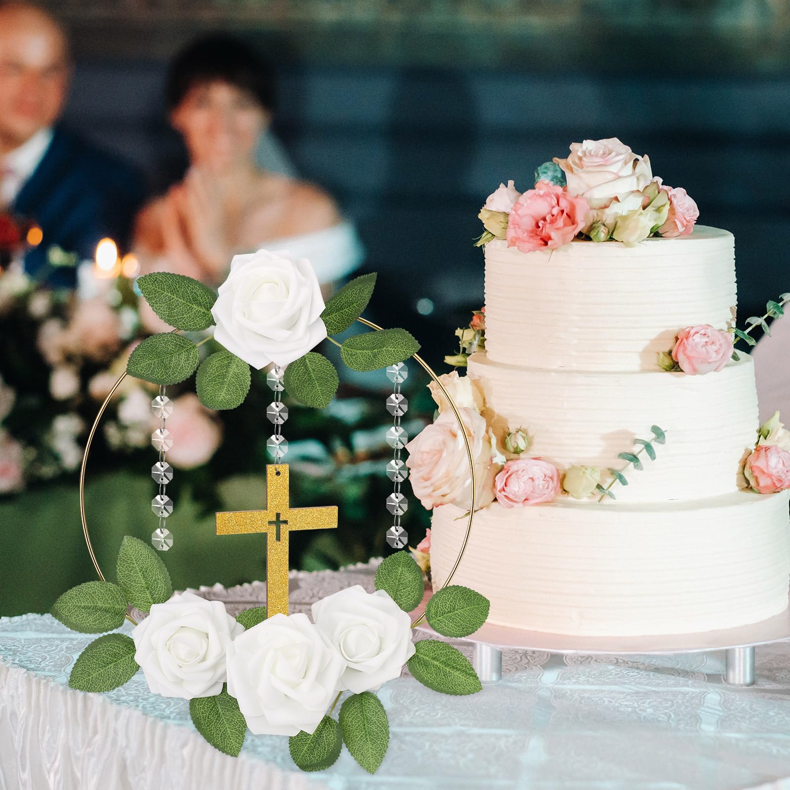 Sintuff gold decor works for baptisms, weddings, and other ceremonies.