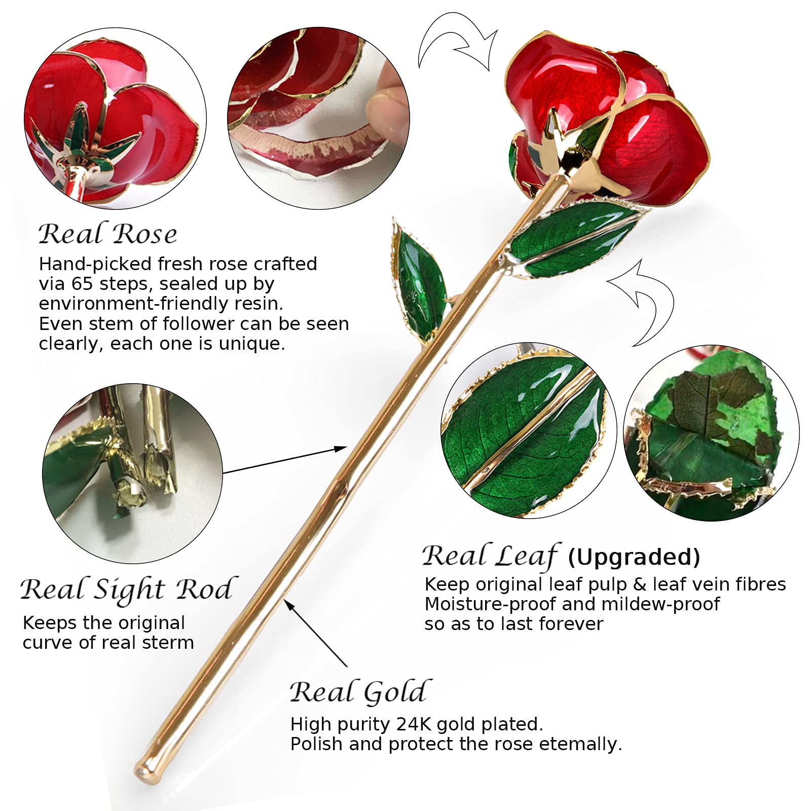 Sinvitron 24K gold-dipped rose petals close-up highlighting luxury craftsmanship