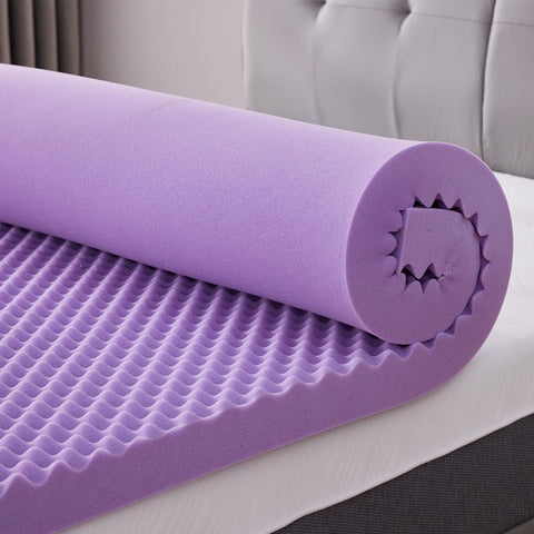 SINWEEK 1.5-inch egg crate topper on a queen bed delivering cooler, breathable comfort