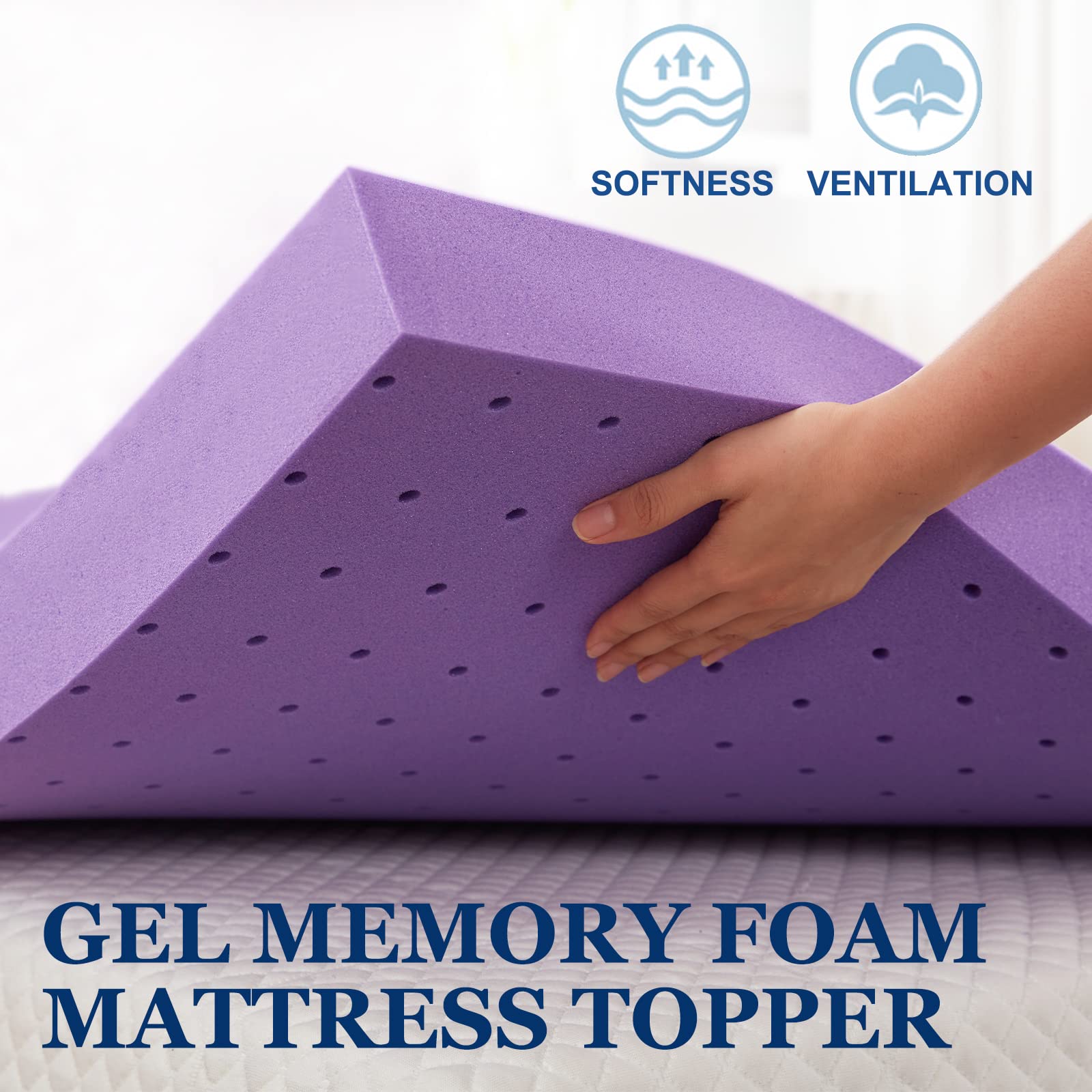 SINWEEK cooling topper enhances airflow for a breathable night’s rest.