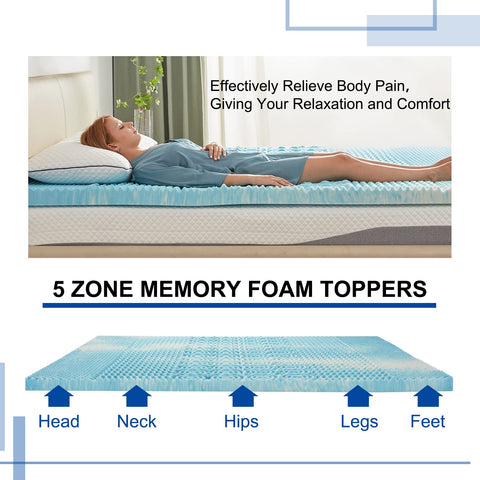 SINWEEK dorm room bed setup with topper on mattress