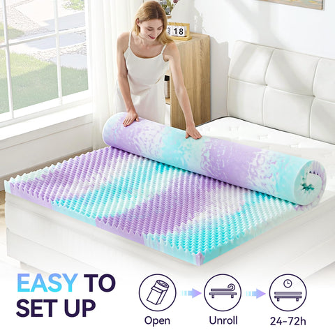 SINWEEK topper uses durable, tear-resistant foam for lasting support.