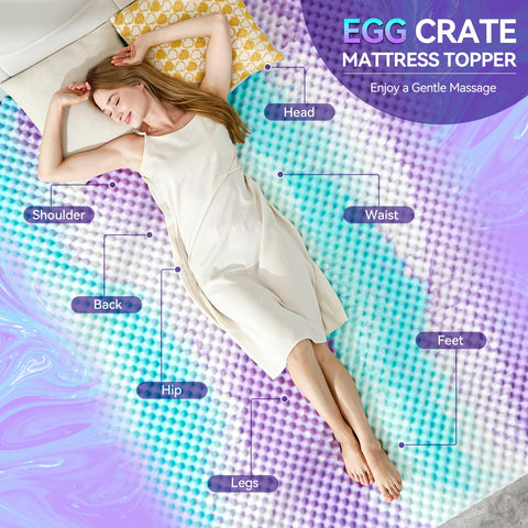 SINWEEK memory foam with cooling gel provides breathable, cooler sleep.