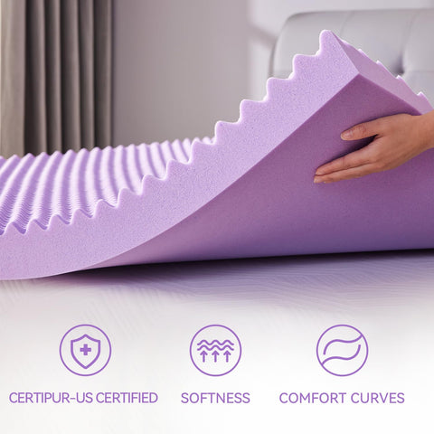 SINWEEK memory foam topper reduces pressure points for balanced sleep.