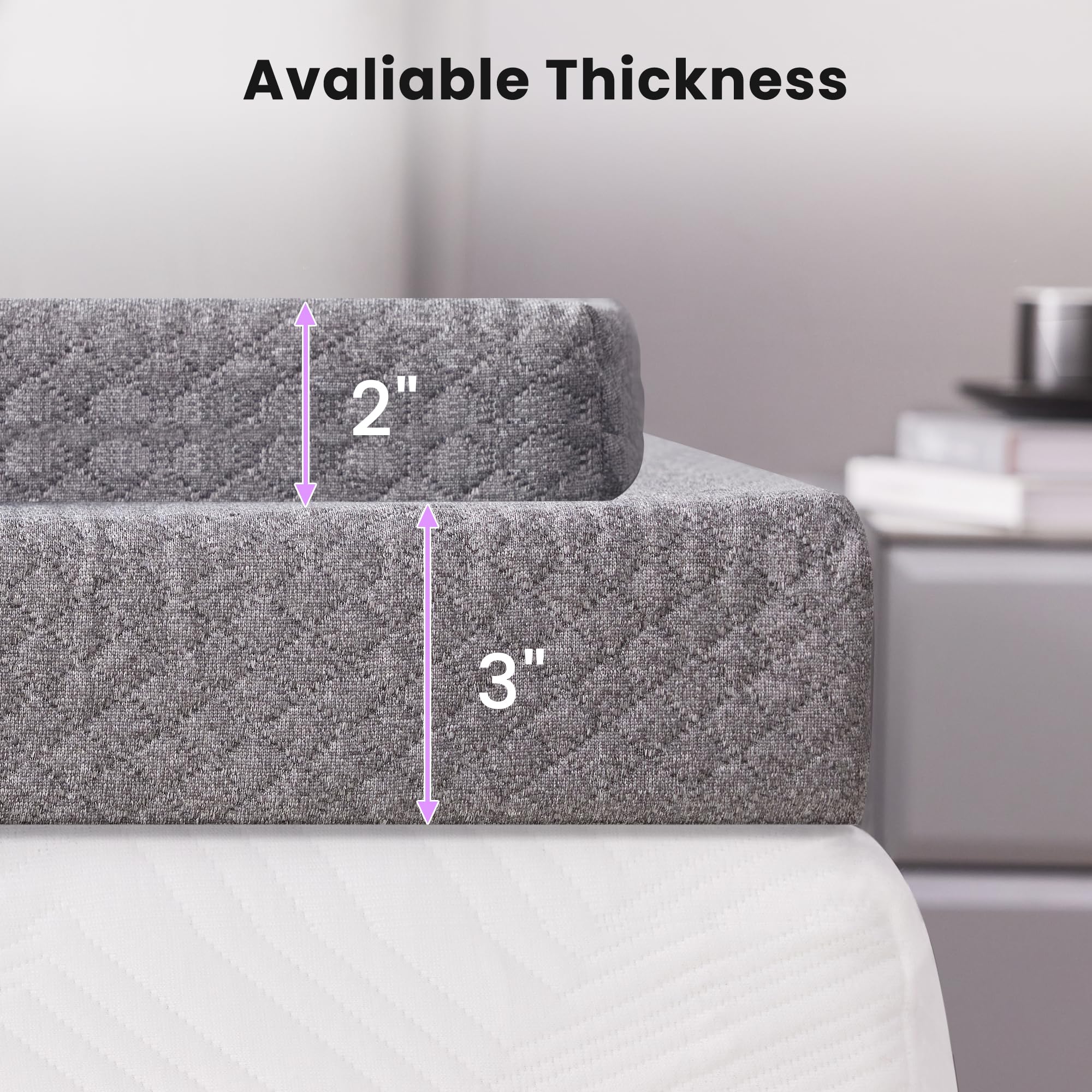 SINWEEK topper on a full bed demonstrates compatibility.