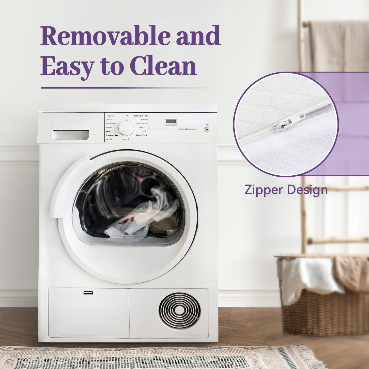 SINWEEK easy-care washable cover simplifies cleaning routines.