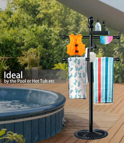 Sinyzope pool towel rack installs quickly with easy assembly for instant poolside setup.