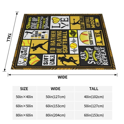SIOQCKIS Softball Blanket lightweight design ideal for travel