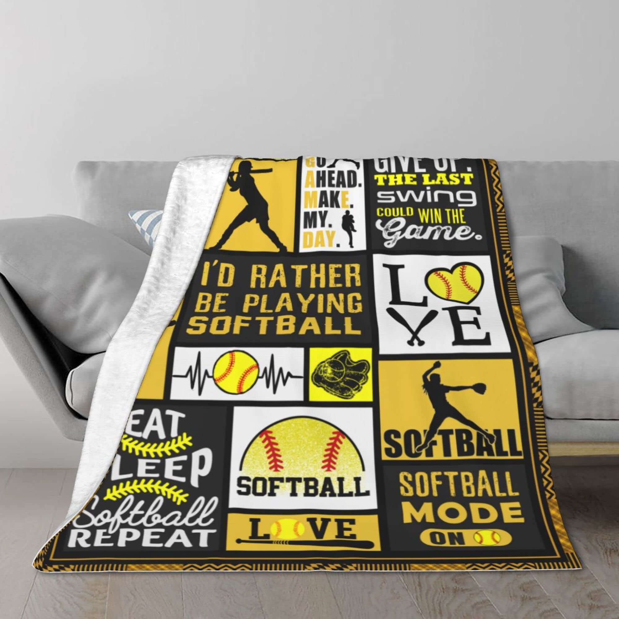 SIOQCKIS Softball Blanket great for camping or cinema trips
