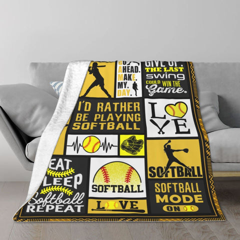 SIOQCKIS Softball Blanket great for camping or cinema trips
