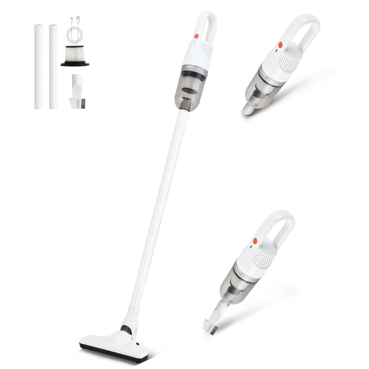 SIPPON 6-in-1 stick vacuum with a powerful motor for strong floor suction.
