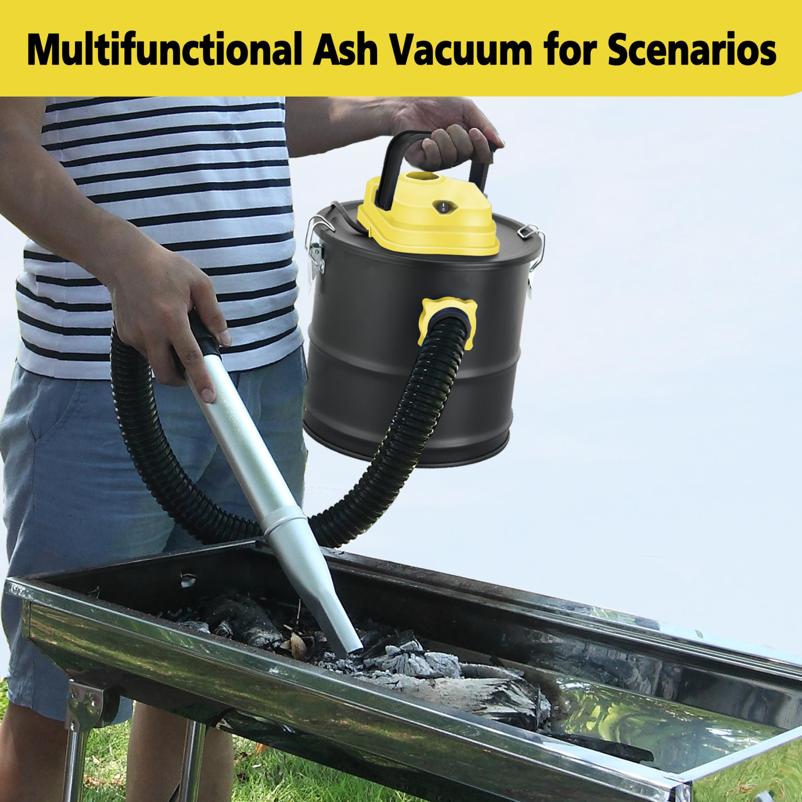 SIPPON ash vacuum converts to blower for quick outdoor cleanup.