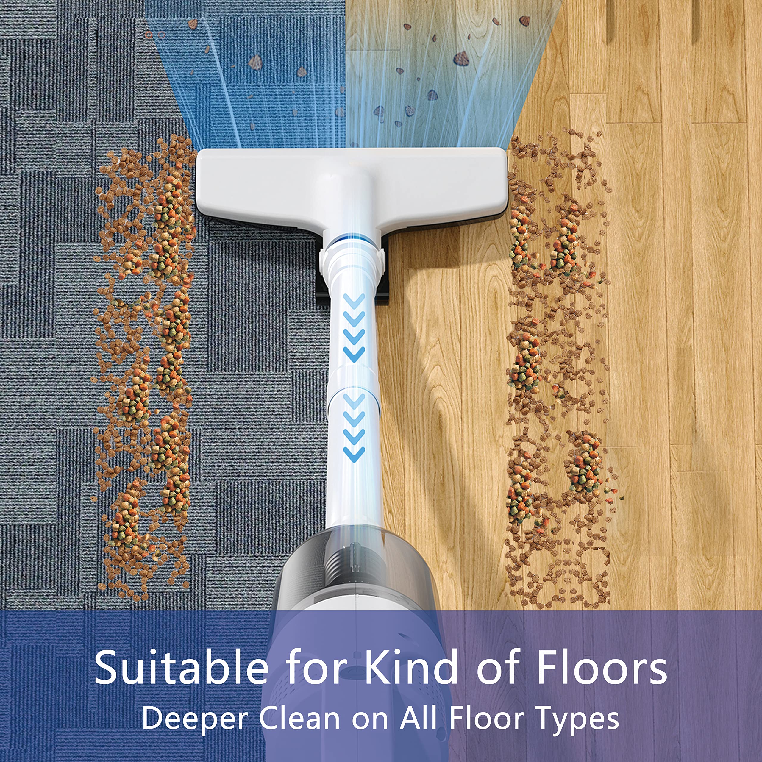 SIPPON cordless handheld mode enables quick cleanups.