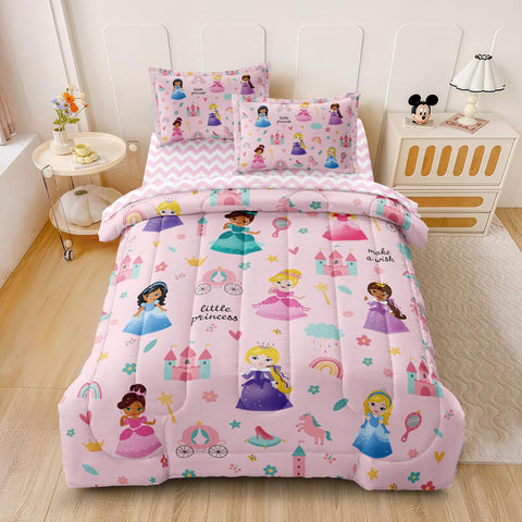 SIRDO Kids Magical Princess fitted sheet, snug fit and vibrant color