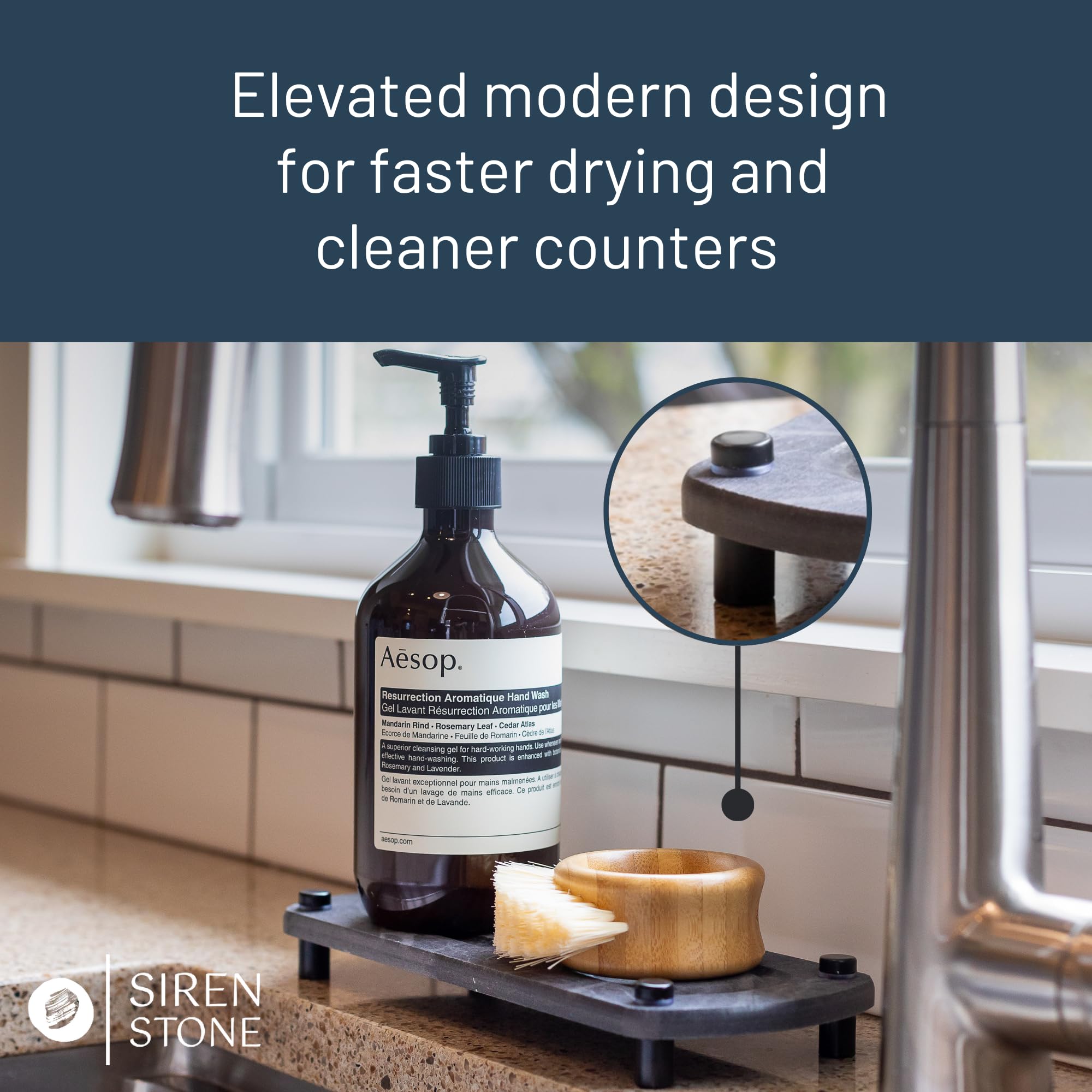 Siren Stone uses natural diatomaceous earth and recycled paper materials.