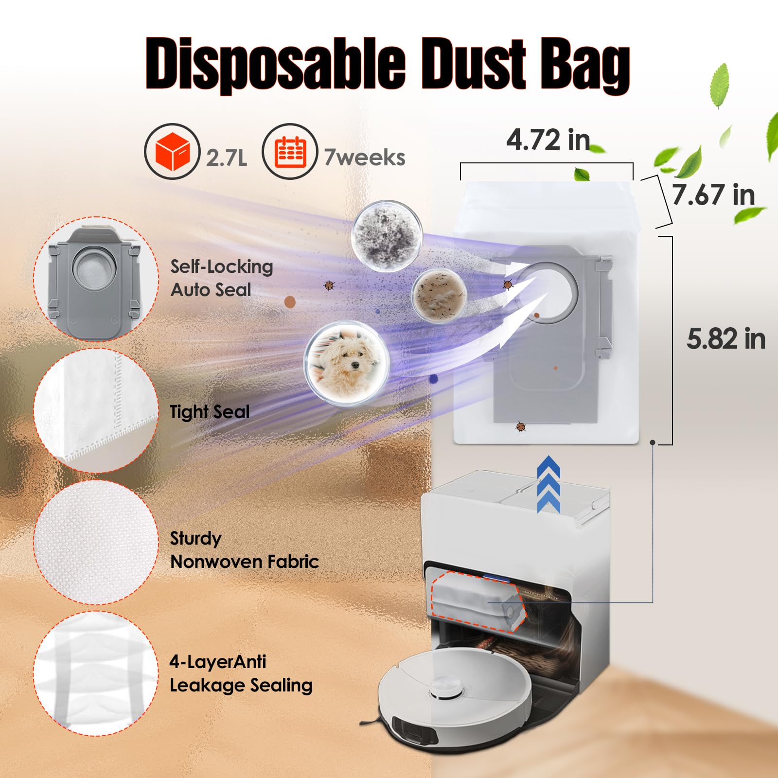 Siryele S8 MaxV Ultra scent tablet keeps the vacuum smelling fresh