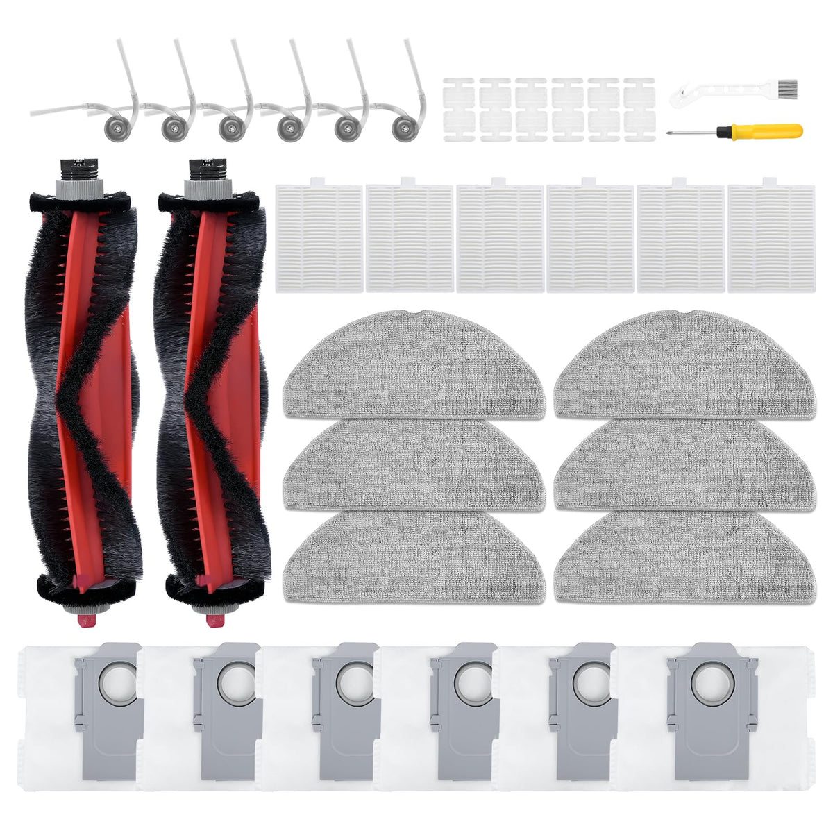 SIRYELEC 34-pack Q7 M5+ mainbrushes enhance deep-cleaning on all floors